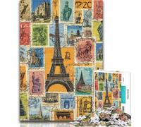 Adult Puzzles Paris Collage 1000 Piece Jigsaw Puzzles for Teenagers,Educational Game for Birthday, Chrismas for Ages 14+ 50x75cm