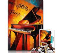 Adult Puzzles Piano Oil Painting 1000 Pieces Jigsaw Puzzles for Adults And Teens,for Educational Game Challenge Toy Artists Collection, Fine Art 50x75cm