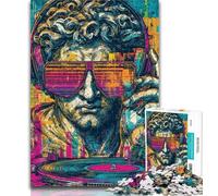 Adult Puzzles Pop-art Michelangelos David Statue Jigsaw Puzzles 1000 Pieces for Adults Teens,Relax Games Is Ideal As A Gift for The Whole Family 50x75cm