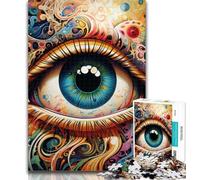 Adult Puzzles Psychedelic Eyes 1000 Piece Jigsaw Puzzles for Teenagers Gifts,Artists Collection, Fine Art for Age 14 Years Up 75x50cm