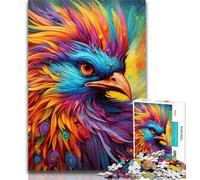 Adult Puzzles Psychedelic Phoenix Bird Jigsaws Puzzles 1000 Pieces for Adults Gifts,Family Entertainment Toys Is Ideal As A Gift for The Whole Family 26x38cm