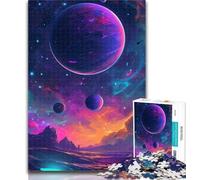 Adult Puzzles Psychedelic Planet 1000 Piece Jigsaw Puzzles for Teenagers,Train Your Brain And Hands Birthday Present, Gifts 75x50cm