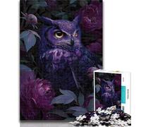 Adult Puzzles Purple Owl Jigsaw Puzzle 1000 Pieces for Adults,Fun Activity for Home, Rainy Days Toys, Birthday Gifts 26x38cm