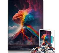 Adult Puzzles Rainbow Volcano Jigsaw Puzzles for Teenagers 1000 Pieces,Challenging Game for The Whole for Women, Gifts for Men (50x75cm)