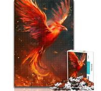 Adult Puzzles Red Bird with Colorful Jigsaws Puzzles 1000 Pieces for Adults Gifts,Family Game Birthday Gifts.Challenge High Difficulty 26x38cm