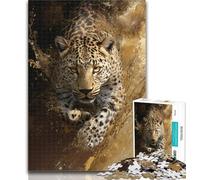 Adult Puzzles Running Cheetah 1000 Pieces Jigsaw Puzzles for Adults And Teens,for Educational Game Challenge Toy Artists Collection, Fine Art 50x75cm