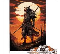 Adult Puzzles Samurai in Sunset Puzzle for Adults 1000 Pieces Wooden Puzzle Boys Girls Gift for Adults Children Size (50x75cm)