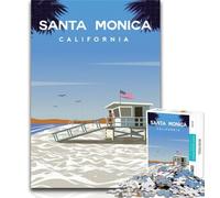 Adult Puzzles Santa Monica Jigsaws Puzzles 1000 Pieces for Adults Gifts,Family Game Birthday Gifts.Challenge High Difficulty 75x50cm