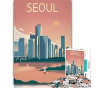 Adult Puzzles Seoul 1000 Pieces Jigsaw Puzzles For Teens And Adults,Educational Games Home Decoration Deal As Gifts for The Whole Family 26x38cm