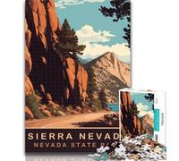 Adult Puzzles Sierra Nevada Jigsaw Puzzles for Adults 1000 Piece,Stress Reliever Difficult Challenge Unique Home Decor And Gifts 26x38cm