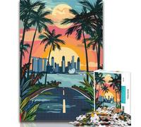 Adult Puzzles Singapore Sunset Cityscape Jigsaws Puzzles 1000 Pieces for Teenagers Gifts,Birthday Gift Idea for Adults, Family Game And Hobby 26x38cm