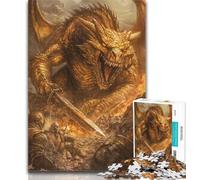 Adult Puzzles Skeleton Dragon Jigsaw Puzzles 1000 Pieces for Adults Teens,Artists Collection, Fine Art for Age 14 Years Up 50x75cm