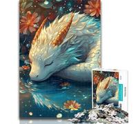 Adult Puzzles Sleeping Dragon Jigsaw Puzzles 1000 Pieces for Adults Teens,Artistic Wall Decor & Birthday Gift Idea for Friends, Home Office 26x38cm