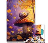 Adult Puzzles Snail Mushroom 1000 Piece Jigsaw Puzzles for Adults & Teens,Educational Game Challenge Toy for Women And Men 26x38cm