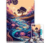 Adult Puzzles Spirit Blossom Landscape Jigsaw Puzzle 1000 Pieces for Adults,Fun Activity for Home, Rainy Days Toys, Birthday Gifts 50x75cm