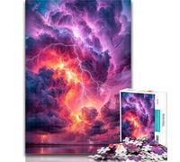 Adult Puzzles Storm Clouds 1000 Piece Jigsaw Puzzles for Adults & Teens,Toys Educational Games Stress Relieving Unique Home Decor And Gifts 26x38cm