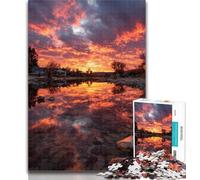 Adult Puzzles Sunset Landscape Jigsaw Puzzles 1000 Pieces for Adults Teens,Artistic Wall Decor & Birthday Gift Idea for Friends, Home Office 26x38cm