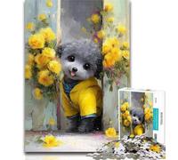 Adult Puzzles Teddy Puppy Puzzles for Adults Teens 1000 Pieces,Challenging Game for The Whole for Women, Gifts for Men 26x38cm