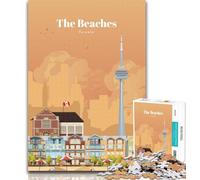Adult Puzzles The Beaches in Toronto 1000 Piece Jigsaw Puzzles for Teenagers,Train Your Brain And Hands Birthday Present, Gifts 75x50cm