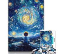 Adult Puzzles The Little Prince of The Night Sky Jigsaw Puzzles 1000 Pieces for Adults Teens,Relax Games Is Ideal As A Gift for The Whole Family 26x38cm