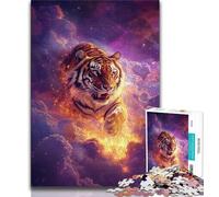 Adult Puzzles Tiger Under The Clouds 1000 Piece Jigsaw Puzzle for Adults Teens,Interesting Stress Reduction Parent-child Interaction (50x75cm)