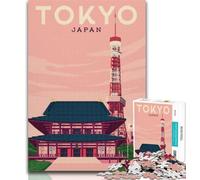 Adult Puzzles Tokyo Japan Cityscape Jigsaws Puzzles 1000 Pieces for Teenagers Gifts,Birthday Gift Idea for Adults, Family Game And Hobby 26x38cm