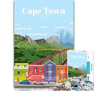Adult Puzzles Travel to Cape Town Jigsaw Puzzles for Teenagers,Family Game Stress Reliever Difficult Challenge Secret Santa Gifts 75x50cm
