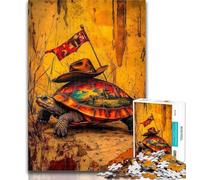 Adult Puzzles Traveling Turtle Jigsaw Puzzles for Teenagers 1000 Pieces,Challenging Game for The Whole for Women, Gifts for Men 26x38cm