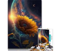 Adult Puzzles Universe Sunflower 1000 Piece Jigsaw Puzzles for Teenagers Gifts,Artists Collection, Fine Art for Age 14 Years Up (38x26cm)