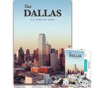 Adult Puzzles Visit Dallas 1000 Pieces Jigsaw Puzzles For Teens And Adults,Educational Games Home Decoration Deal As Gifts for The Whole Family 75x50cm