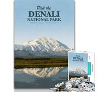 Adult Puzzles Visit Denali 1000 Pieces Jigsaw Puzzles For Teens And Adults,Educational Games Home Decoration Deal As Gifts for The Whole Family 26x38cm