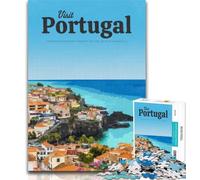 Adult Puzzles Visit Portugal Jigsaw Puzzles for Adults 1000 Piece,Decompressing Intellectual Educational Toy Secret Santa Gifts 26x38cm