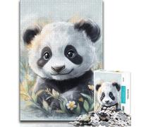 Adult Puzzles Watercolor Panda Jigsaw Puzzle 1000 Pieces for Adults,Educational Game for Birthday, Chrismas for Ages 14+ (50x75cm)