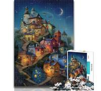Adult Puzzles Whimsical Cityscape Jigsaws Puzzles 1000 Pieces for Adults Gifts,for Is Ideal As A Gift for The Whole Family for And 14 Years Old 50x75cm