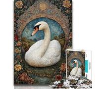 Adult Puzzles White Swan Jigsaw Puzzles 1000 Pieces for Adults Teens,Relax Games Is Ideal As A Gift for The Whole Family 50x75cm