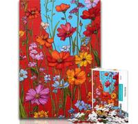 Adult Puzzles Wildflower Summer 1000 Pieces Jigsaw Puzzles for Adults And Teens,Vibrant And Unique Design Relaxing & Challenging Puzzle Experience 50x75cm