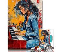 Adult Puzzles Woman Playing The Piano 1000 Pieces Jigsaw Puzzles For Teens And Adults,learning Educational Toys Unique Home Decor And Gifts 50x75cm