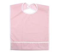 Adult PVC Bibs - Waterproof Mealtime Bib Elder Disability Aid Washable Dining Reusable Bibs Clothes Clothing Protector Disability Aprons for Older Adult 19.69 x 31.50inch (pink)