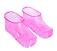 Adult PVC Foot Bath Shoes for Soaking and Massage, Red Large | Hot Water Resistant Design, General Foot Care Use, One Pair for Home Bathing and Holiday Relaxation