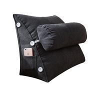 Adult Reading Pillow Dark Grey Comfortable Support Pad for Bed Sofa 45x22x50cm Korean Design
