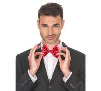 Adult red sequin bow tie