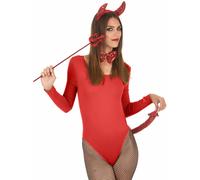 Adult red sequin devil kit