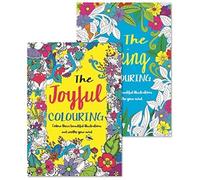 Adult Relaxing A4 Colour Therapy 2 Pack Ideal Gift Set - Joyful/Spring Colouring Books
