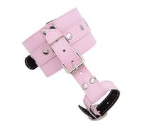 Adult Restraint Game Sex Toy of SM Slave Leather Handcuffs Fetish Bondage BDSM Toe Cuffs for Women Set Supplies Thumb Toe Bondage Cuff Pink One Size