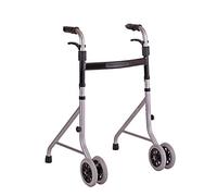 Adult Rolling Walker Folding Walker Aid Adjustable Height Walking Stick with Wheel for Elderly Adult Seniors Disabled Handrails Crutches (Color : Gray) (Blue) Decoration (Grey)