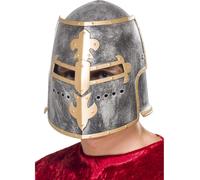 Adult Roman Crusader Helmet Plastic Medieval Guard Knight Fancy Dress