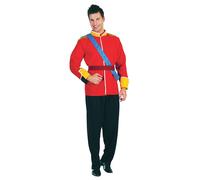 Rubies Red Royal Prince Adult Costume Set - Vibrant Design, Perfect for Hallowee