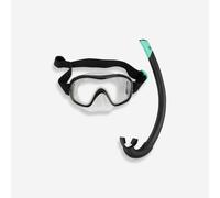 Adult’s Subea Mask And Snorkel Snorkelling Kit - 100 Black