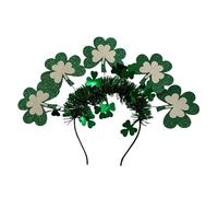 Adult Saint Patricks Day Headband Shinning Glitter Powder Irish Sequins Festival Party Hair Hoop for Teens Headpiece