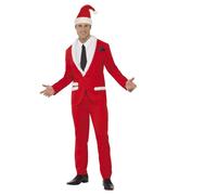 Smiffys Santa Cool Costume, M - Size 38 inch-40 inch, Red